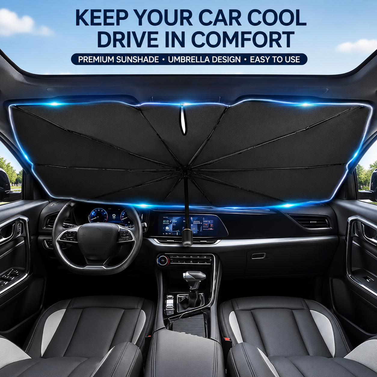 ❤️LAST DAY SALE 50% OFF!!💕The SunShade Foldable Heat Protector for Summers