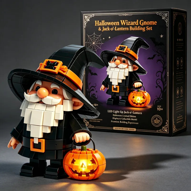 🐱🎃2026 Limited Edition – Halloween Midnight Cat & Jack-o'-Lantern Building Set
