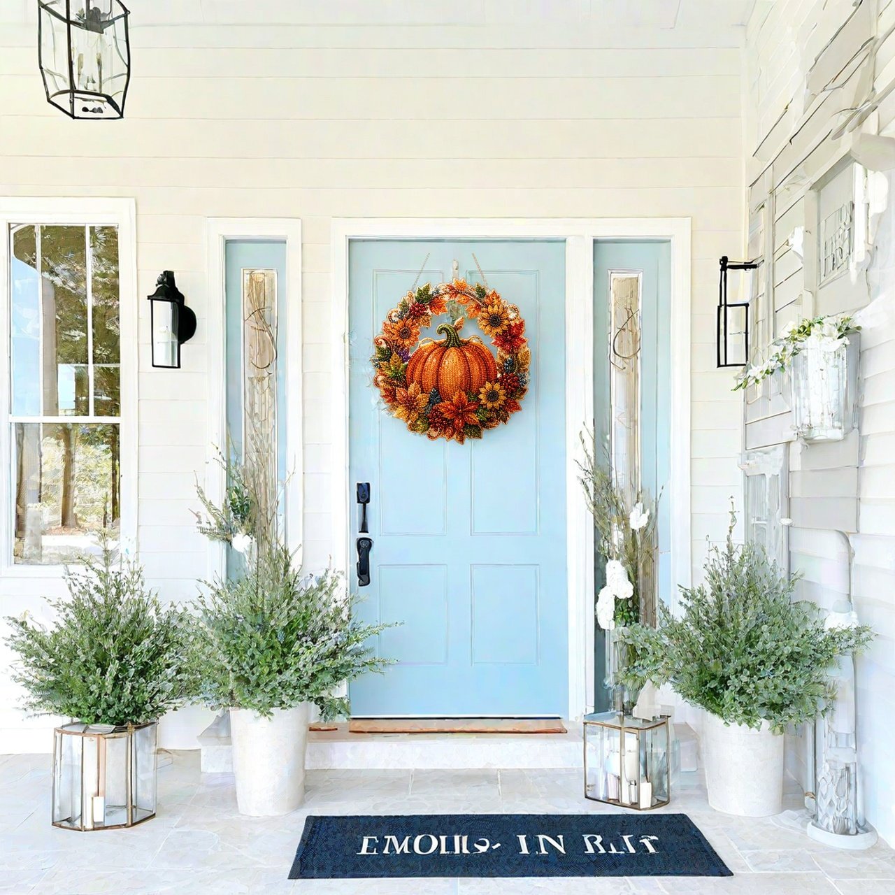 💎🏡 Sparkling Fall Pumpkin Diamond Art Wreath Kit