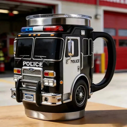 🚓🚒🚑 3D First Responder Vehicle Mug | Police Fire Ambulance Gift Cup