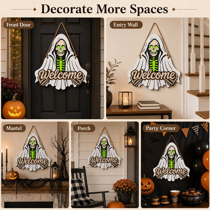 Glow-In-The-Dark Halloween Welcome Sign
