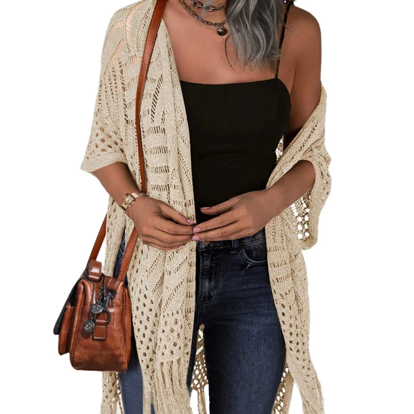 🔥Limited Time 49% Off✨Womens Knit Cardigan Oversized Open Front Outwear