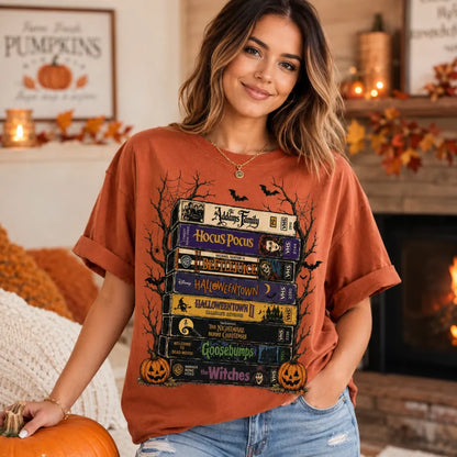 Vintage Halloween Movie Graphic Tee, Retro Spooky Season Shirt for Horror Fans