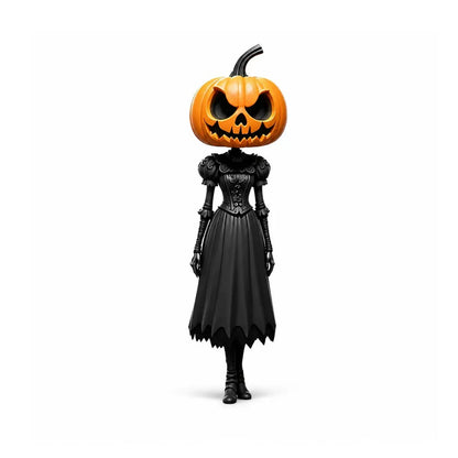🔥Most Popular in 2026🔥Halloween Pumpkin Head Figurine with Lighted Handheld Pumpkin Lantern