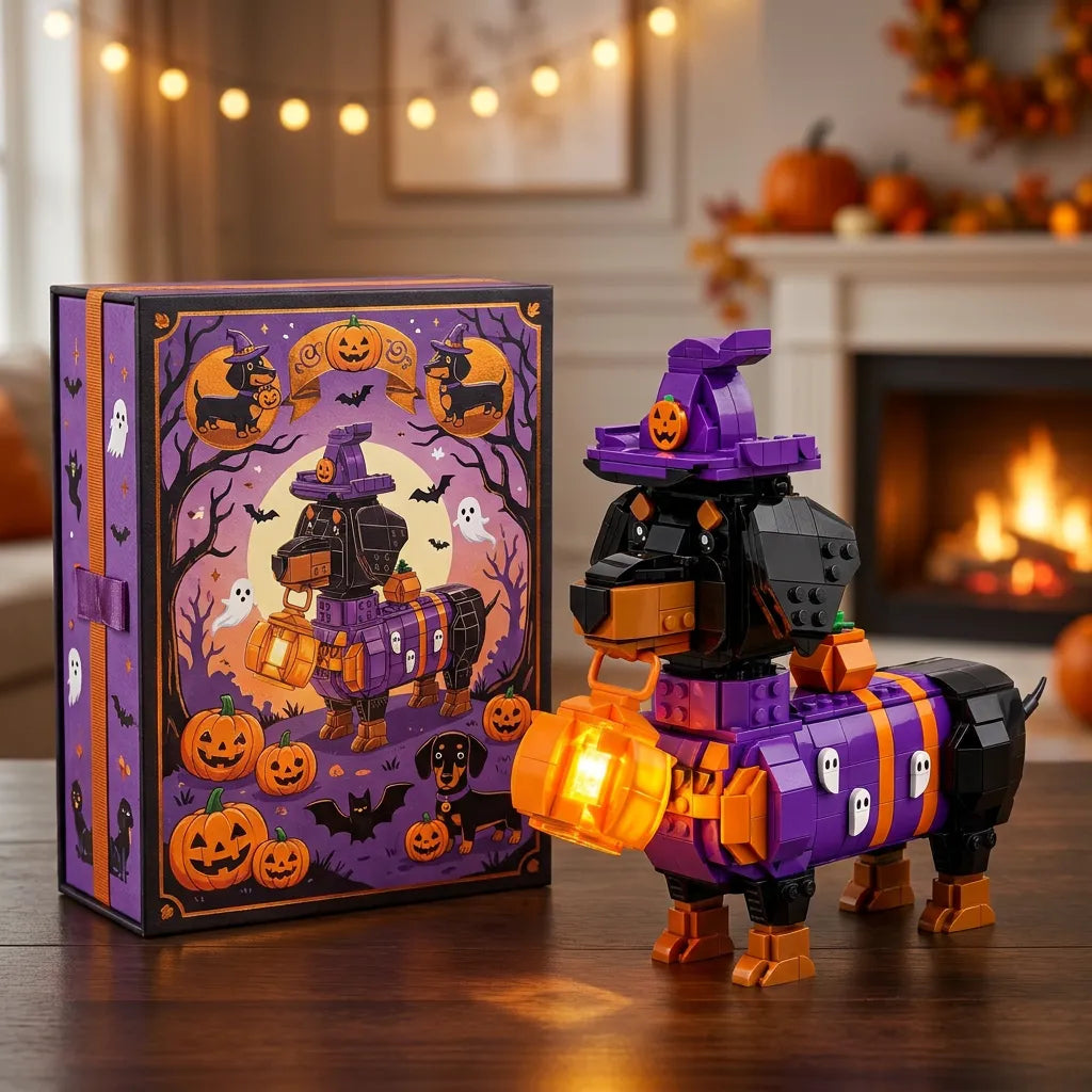 🐱🎃2026 Limited Edition – Halloween Midnight Cat & Jack-o'-Lantern Building Set