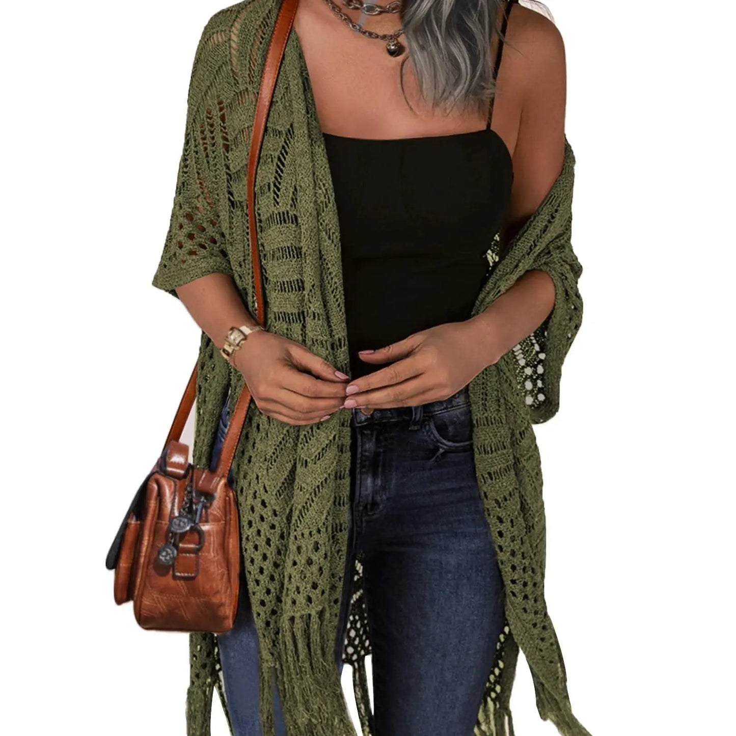 🔥Limited Time 49% Off✨Womens Knit Cardigan Oversized Open Front Outwear