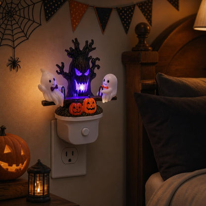 Lighted Ghost On Seesaw Night Light