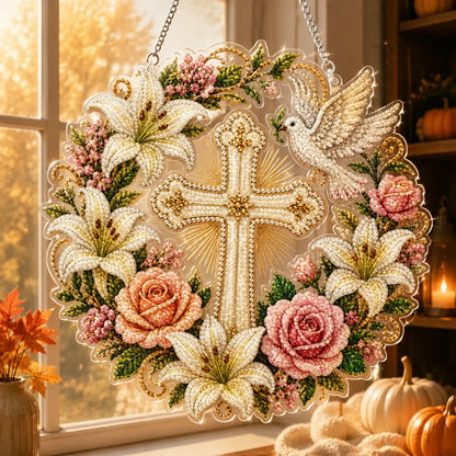 🐈🎃Halloween Moon Diamond Art Hanging Ornament – DIY Sparkling Décor Kit