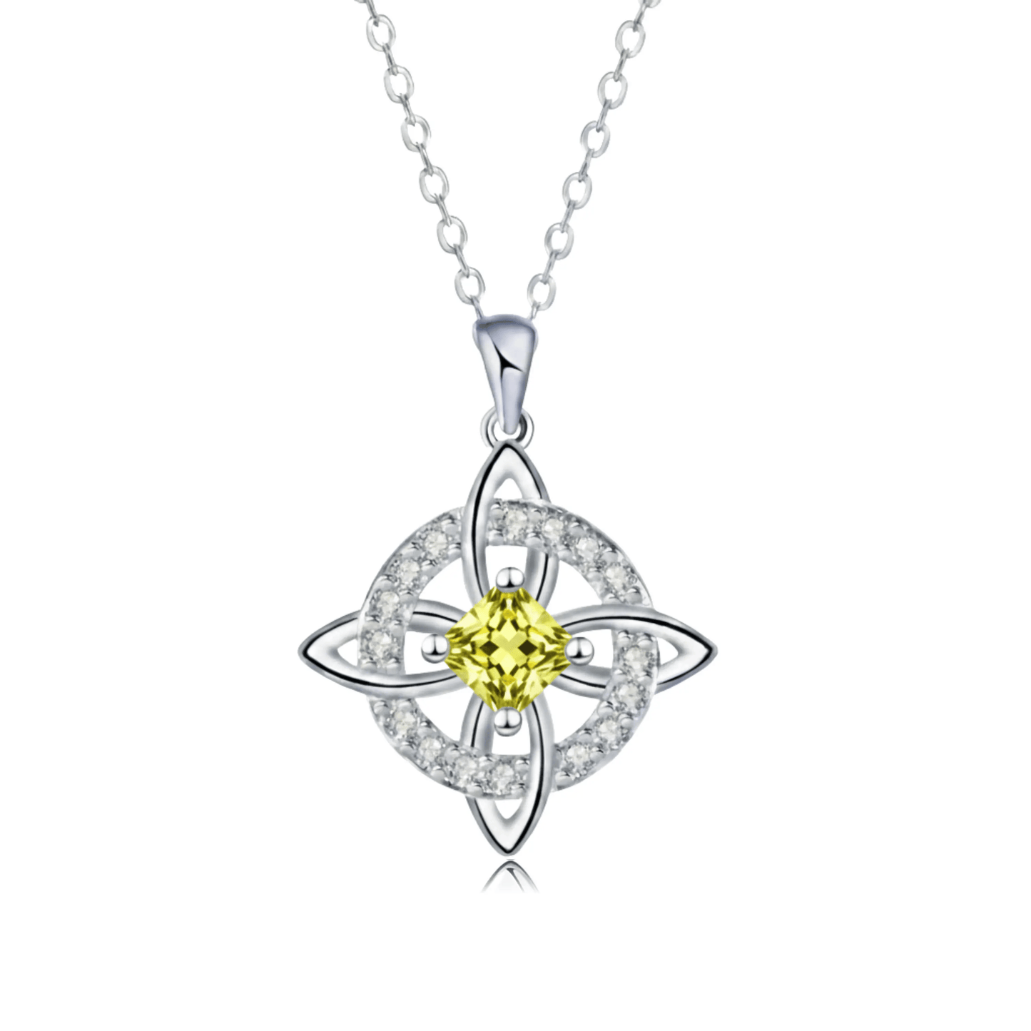 Mystical Birthstone Witches Knot Necklace – Natural Crystal🔮💞Protect Your Loved Ones