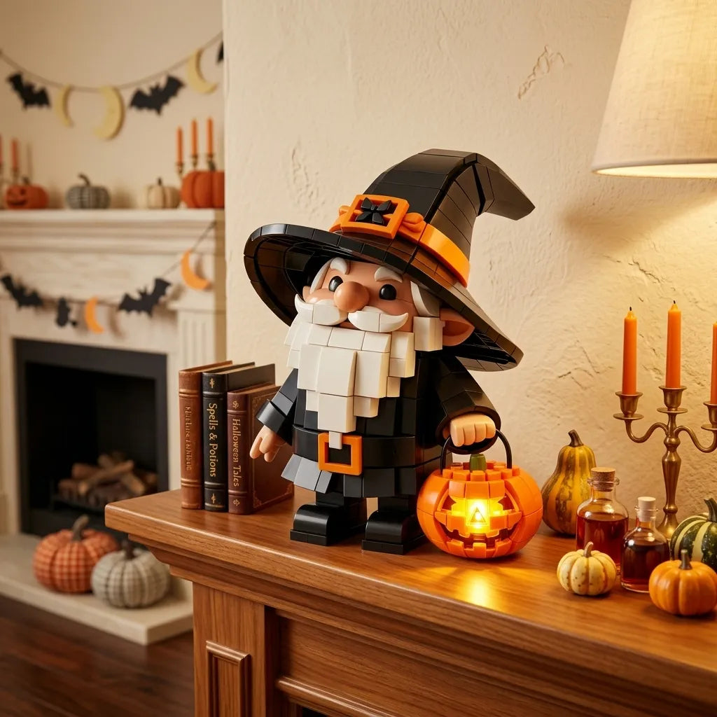 🐱🎃2026 Limited Edition – Halloween Midnight Cat & Jack-o'-Lantern Building Set