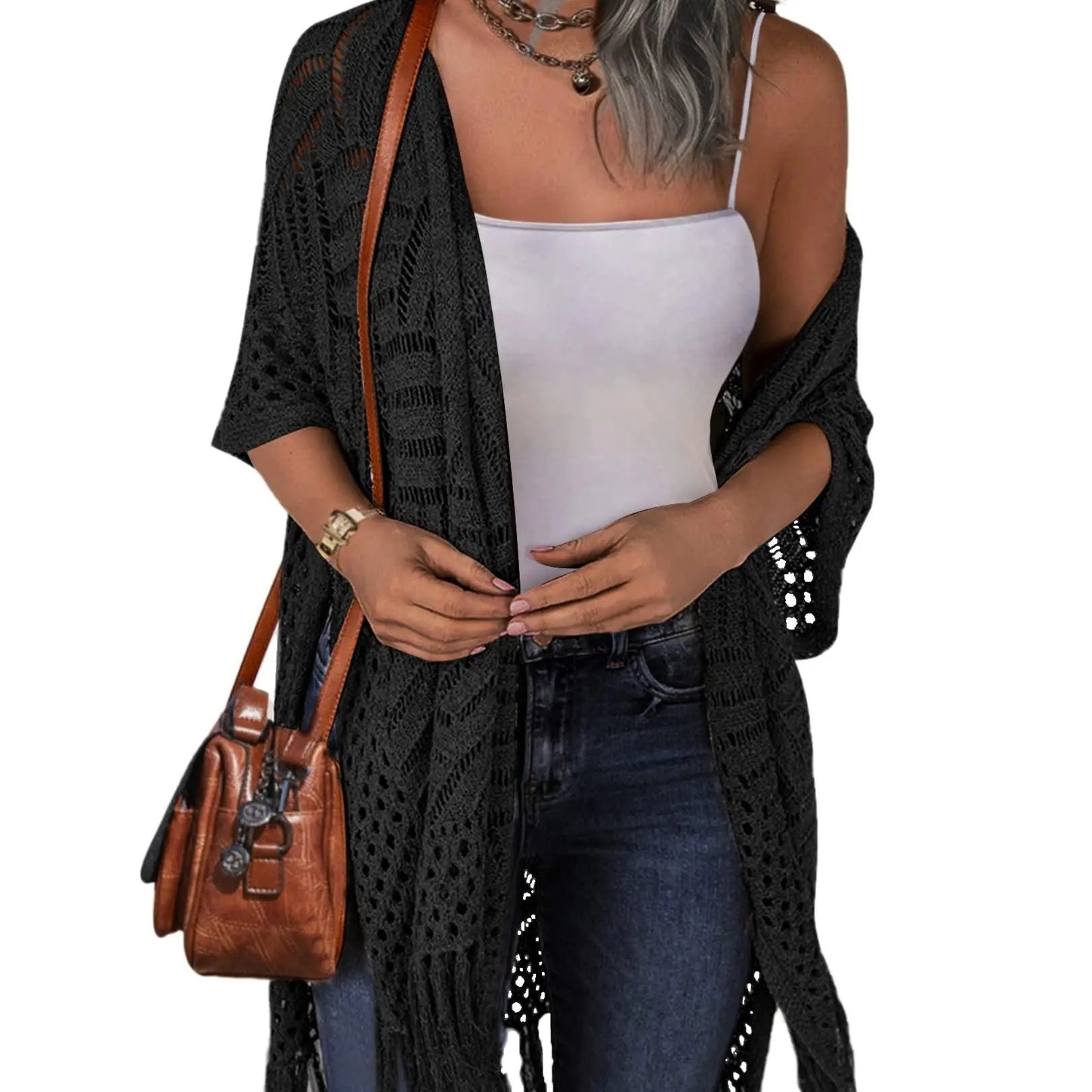 🔥Limited Time 49% Off✨Womens Knit Cardigan Oversized Open Front Outwear