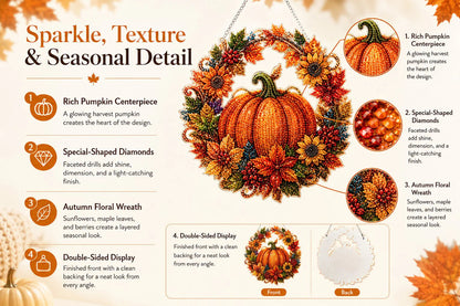 🐈🎃Halloween Moon Diamond Art Hanging Ornament – DIY Sparkling Décor Kit