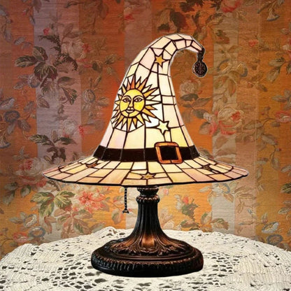 🔥Exclusive Limited Item 👍🔥49%OFF♠️Witch Hat Night Light & Stained Glass Witch Hat Lamp🎁