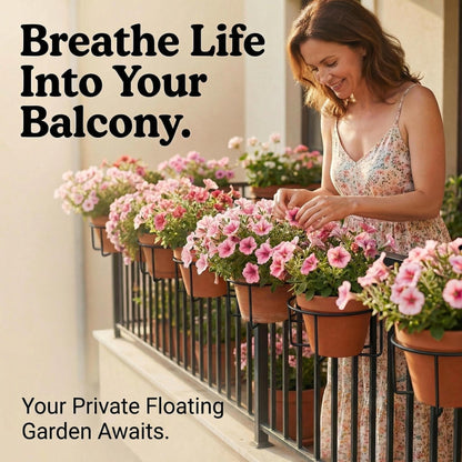 🌸🧺Tool-Free Balcony & Railing Plant Hanger.✨