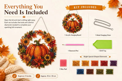 🐈🎃Halloween Moon Diamond Art Hanging Ornament – DIY Sparkling Décor Kit
