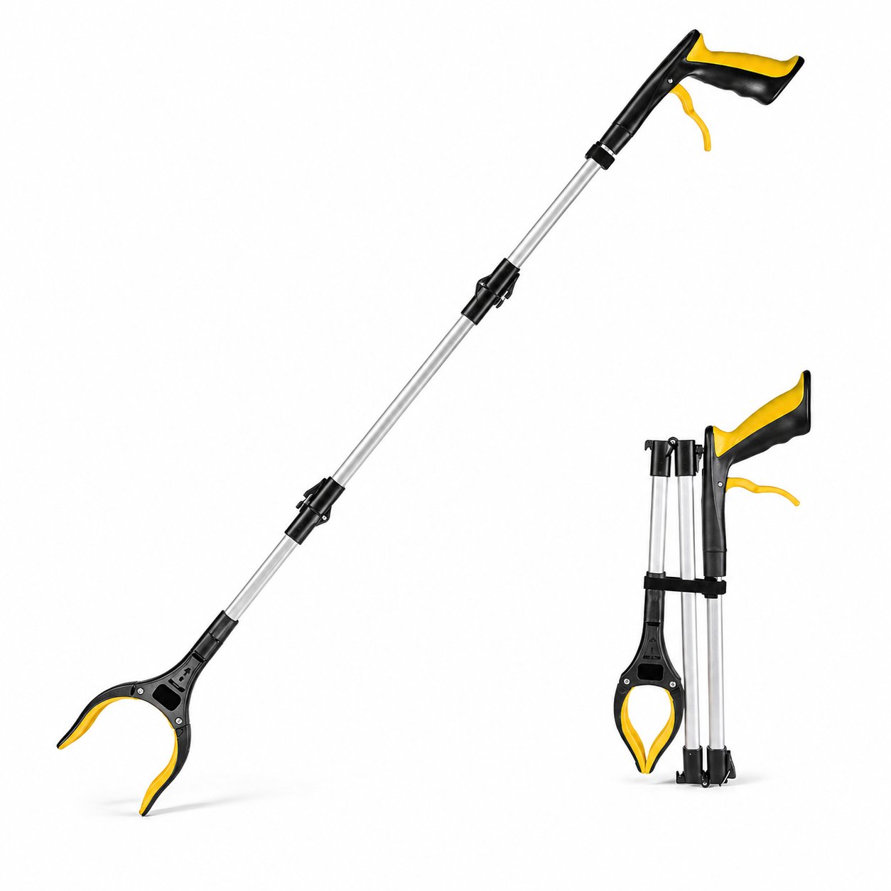 ⭐⭐⭐⭐⭐43" Extra Long Grabber Reacher Tool – Heavy Duty with 360° Rotating Jaw & Magnets