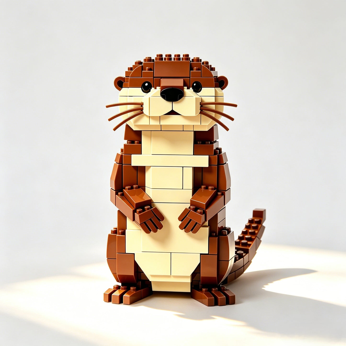 Kawaii Otter Holding Heart Building Blocks